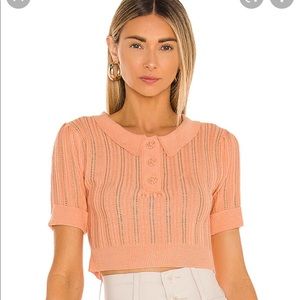 For Love and Lemons Phoebe Pointelle Polo